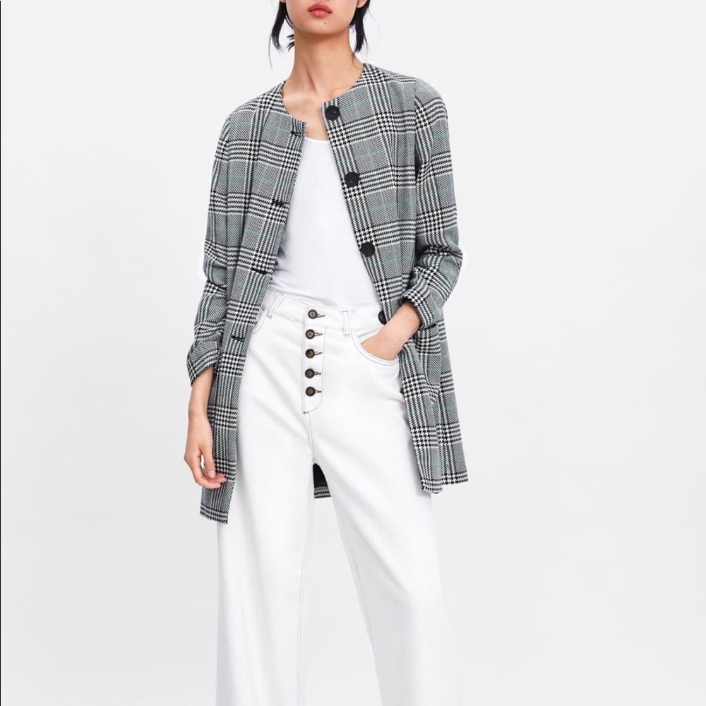 Zara Houndstooth Coat